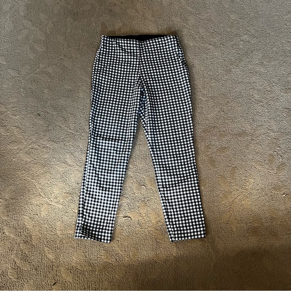 Old Navy Checkered High Waist Work Pants
